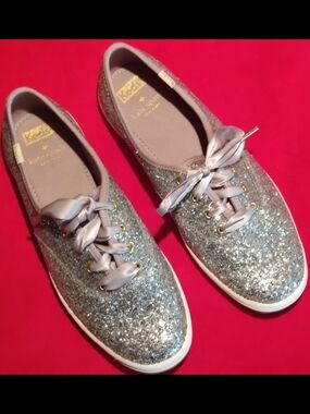 Keds  Kate Spade New York Champion Glitter Sneakers with Satin Ribbon